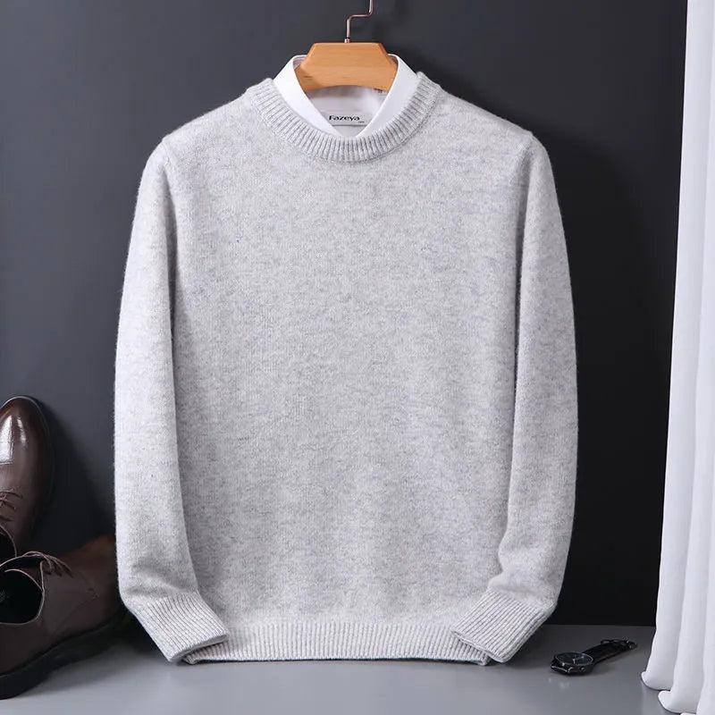Men's Classic Knit Crew Neck Sweater - Ideal for Any Occasion