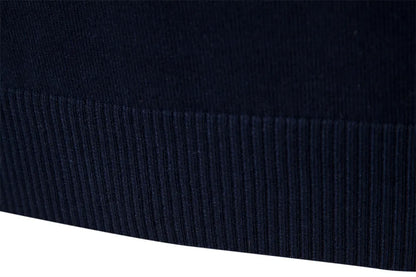 Men’s Half Zip Knitted Sweater - Bold Stripes for Fall/Winter Events