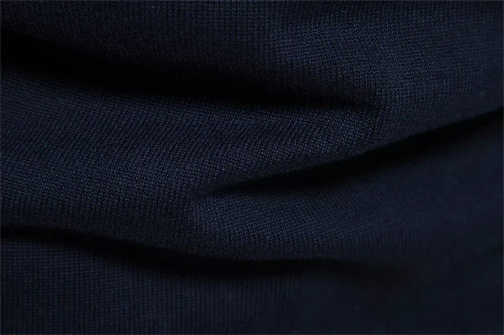 Men’s Half Zip Knitted Sweater - Bold Stripes for Fall/Winter Events