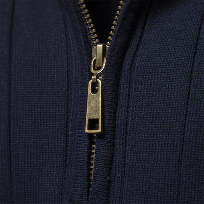 Men's Ribbed Mock Neck Half Zip Sweater for All Occasions