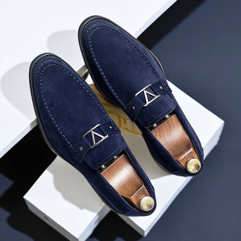 Men's Italian Suede Slip-On Loafers for Formal & Casual Wear