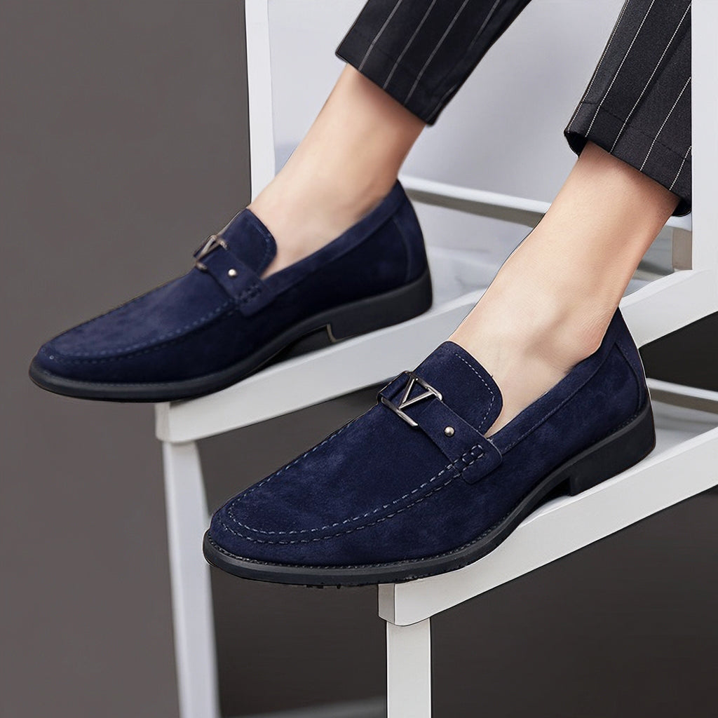 Men's Italian Suede Slip-On Loafers for Formal & Casual Wear