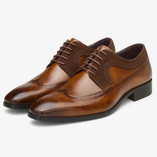 Men’s Wingtip Brogue Oxford Shoes for Formal Events