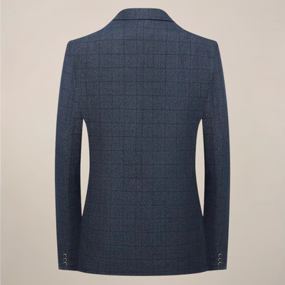 Men's Plaid Blazer - Stylish Check Jacket for Formal and Casual Events