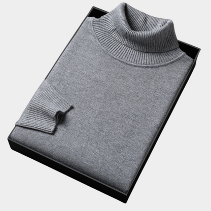 Men's Roll Neck Polo Sweater for Smart Casual & Evening Wear