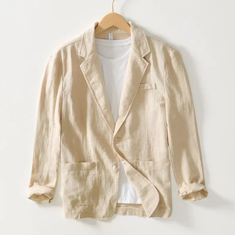 Men's Linen Blazer for Smart-Casual Events
