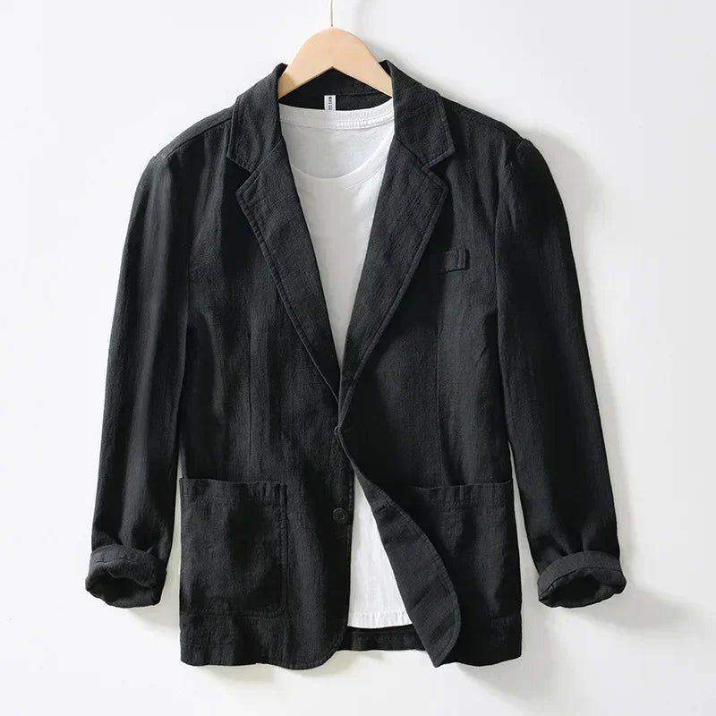 Men's Linen Blazer for Smart-Casual Events