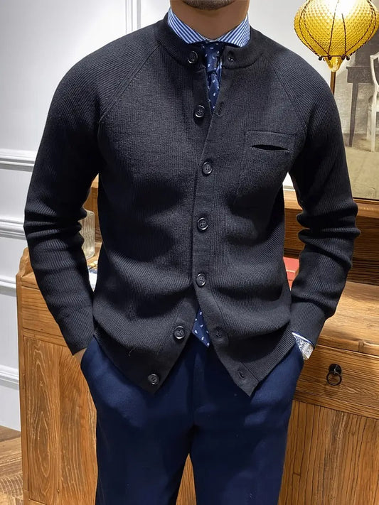Men's Ribbed Cardigan Sweater - Cozy Knit for Any Occasion