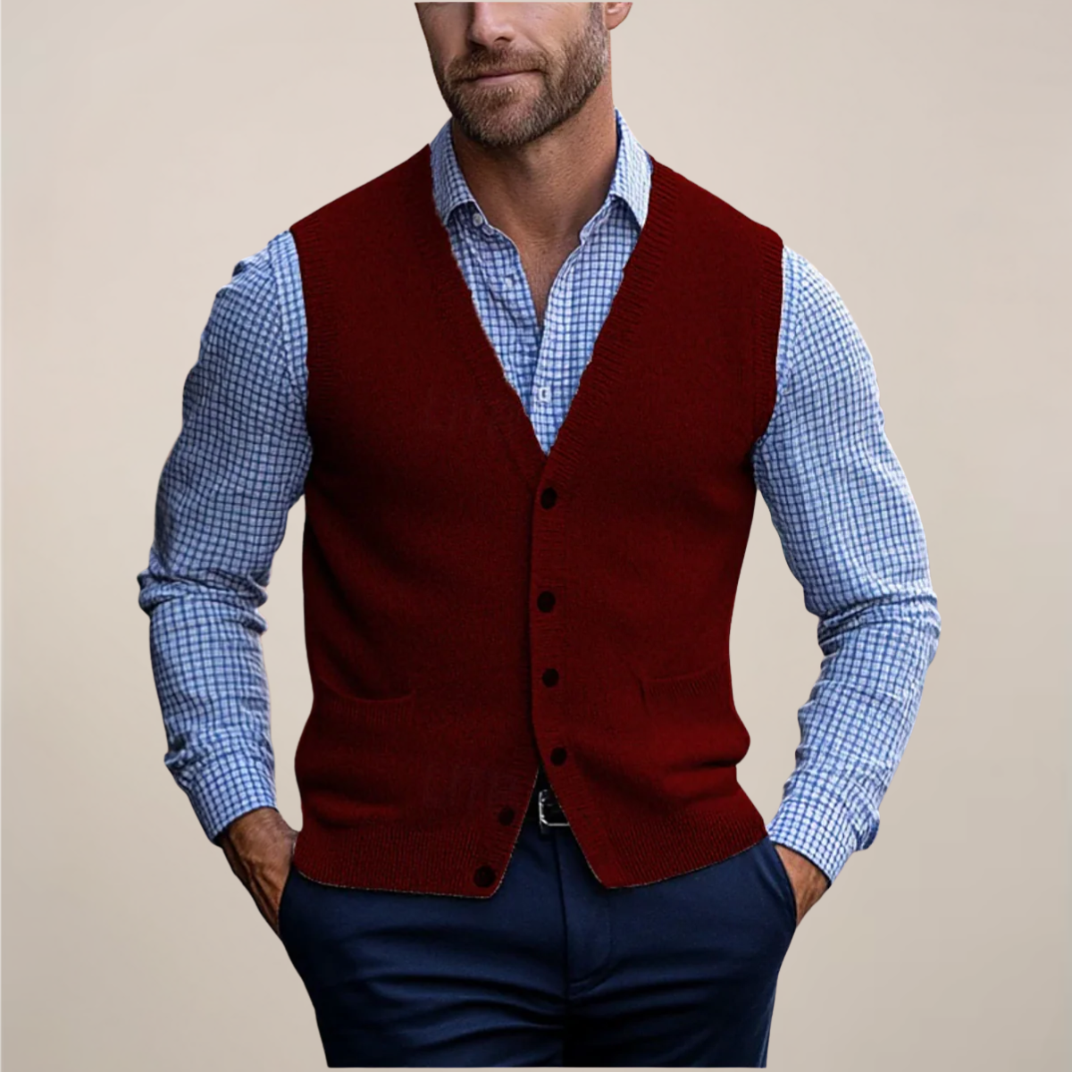 Men’s Sleeveless Knit Sweater for All Occasions