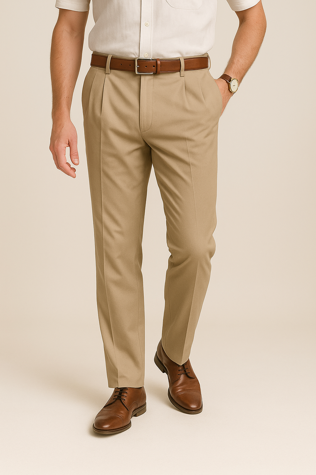 Men’s Slim Fit Tapered Office Trousers – Stylish Business Wear