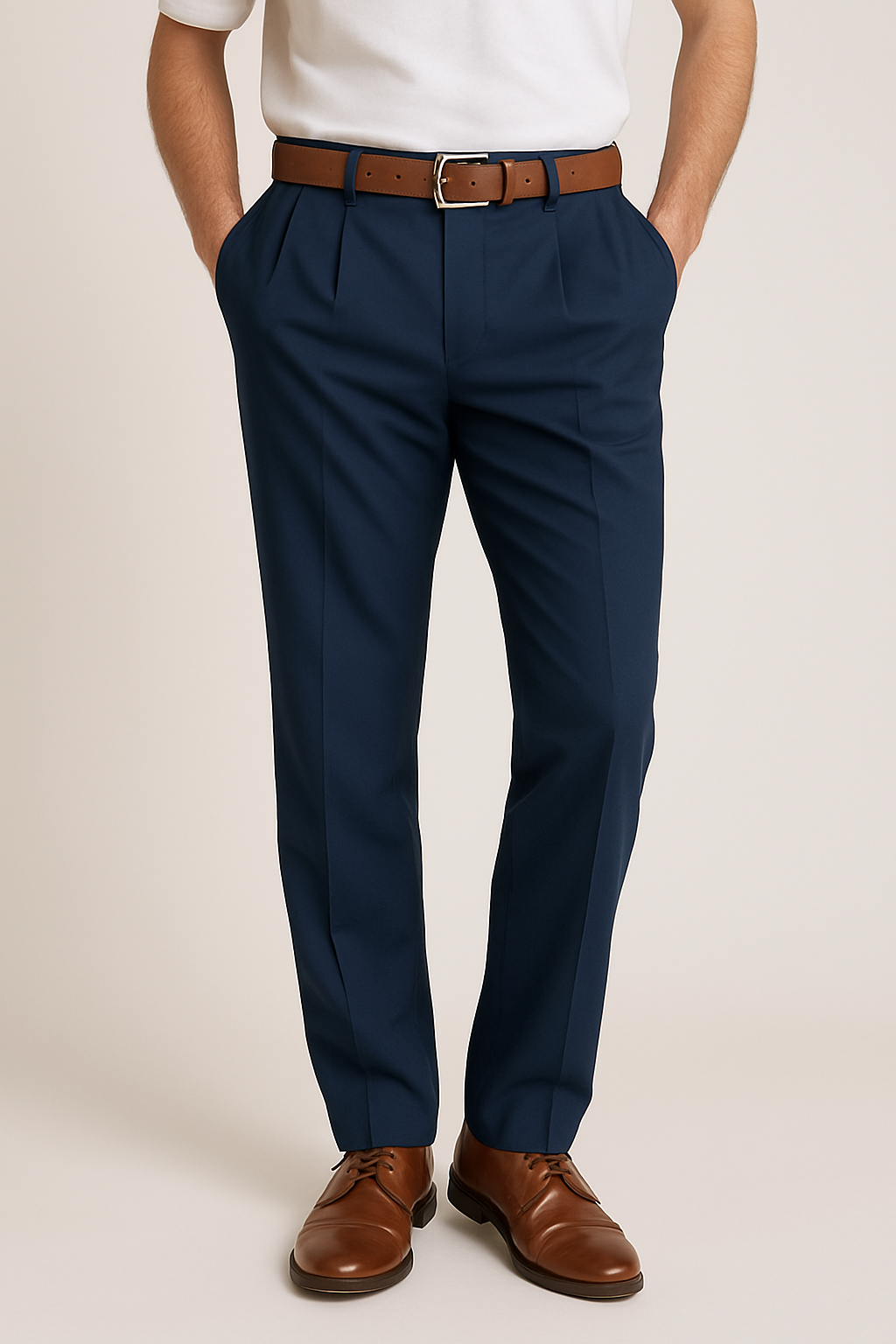 Men’s Slim Fit Tapered Office Trousers – Stylish Business Wear