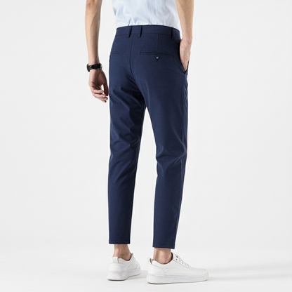 Men's Cropped Trousers - Stylish Smart Casual Pants for Spring & Autumn Wear