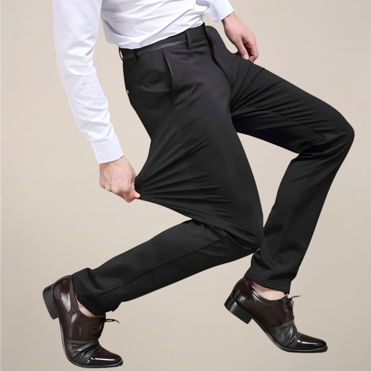 Men's Slim Fit Stretch Waist Dress Pants for Work