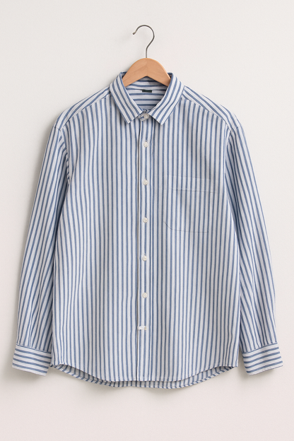 Men’s Striped Long Sleeve Shirt for Year-Round Wear