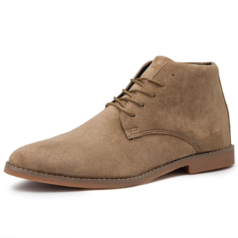 Men's Faux Leather Desert Ankle Boots for Stylish Occasions