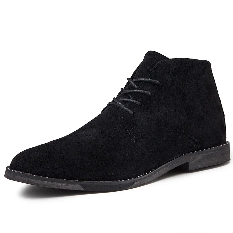 Men's Faux Leather Desert Ankle Boots for Stylish Occasions