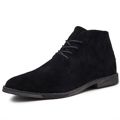 Men's Faux Leather Desert Ankle Boots for Stylish Occasions