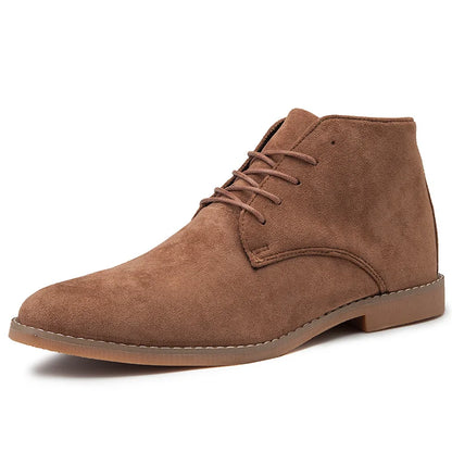 Men's Faux Leather Desert Ankle Boots for Stylish Occasions