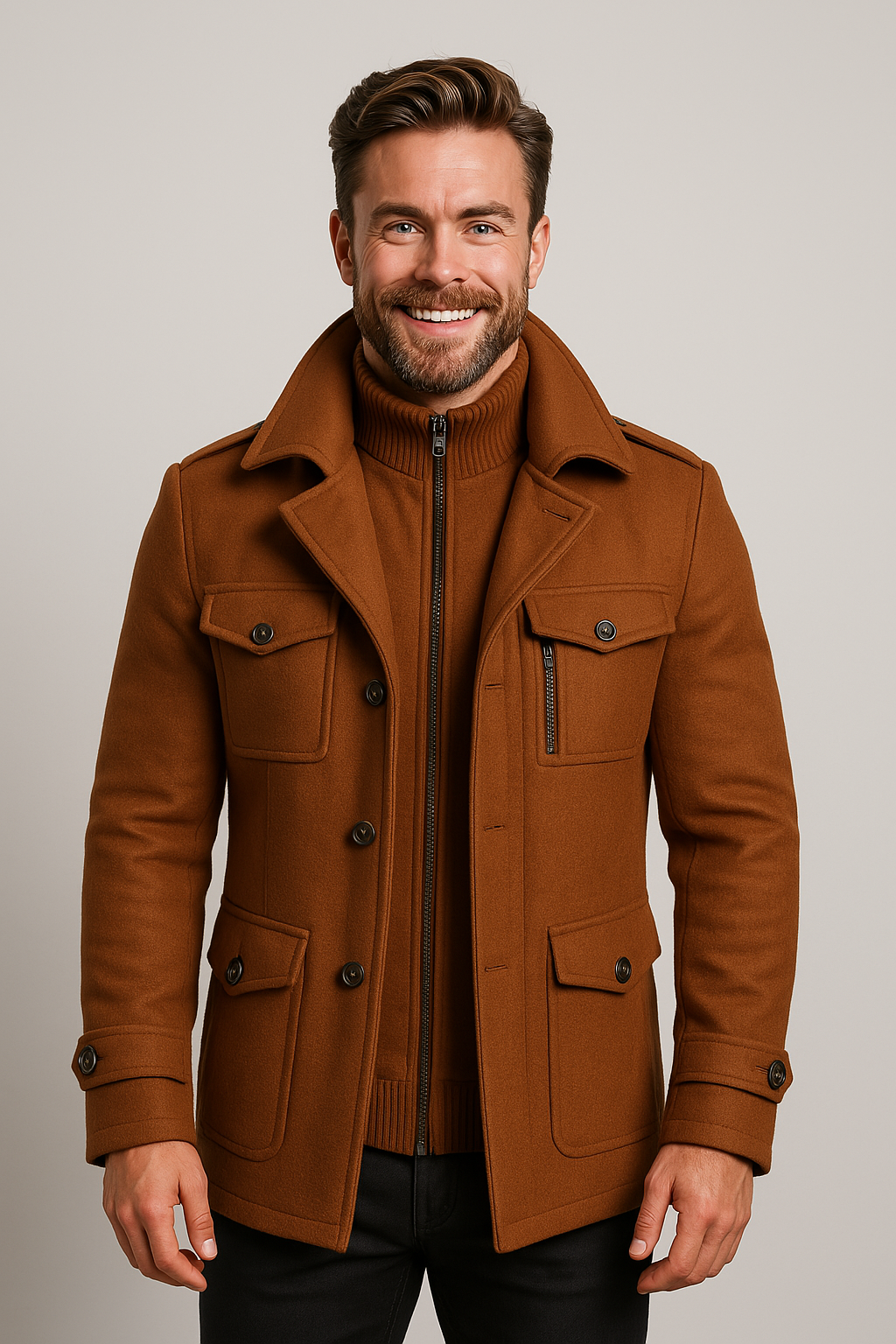 Men’s Military-Inspired Jacket for Stylish Layering