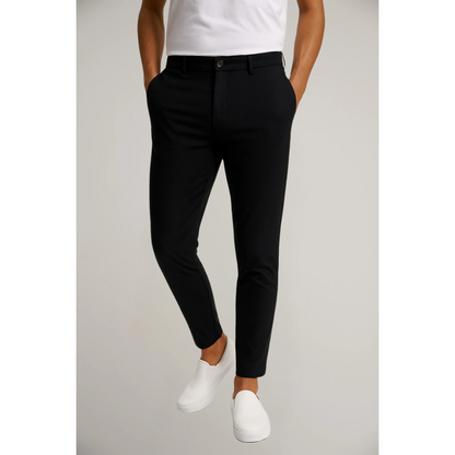 Men’s Classic Flat-Front Trousers for Office Wear