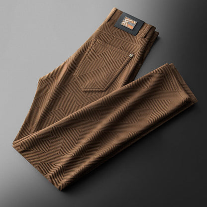 Men's Geometric Pattern Trousers for Stylish Occasions