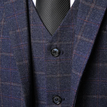 Men's Three-Piece Suit - Stylish Formal Attire