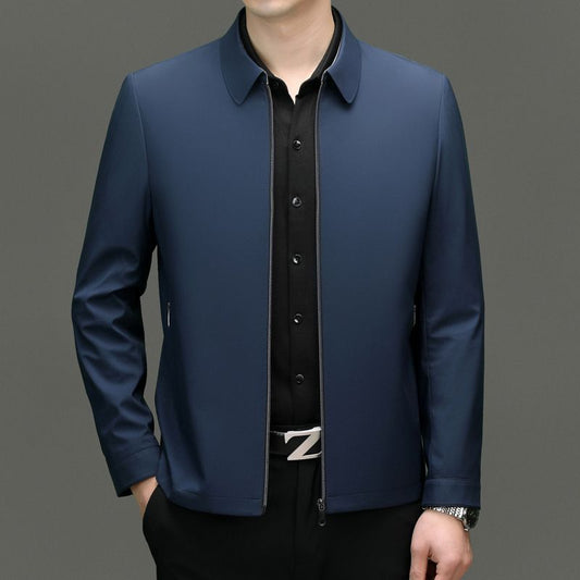 Men's Minimalist Zip-Up Jacket for All Seasons