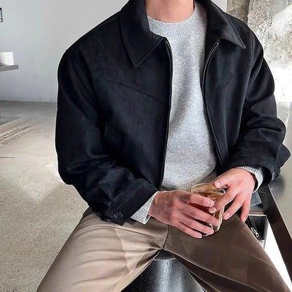 Men’s Vintage Casual Zip Jacket - Stylish Everyday Layer