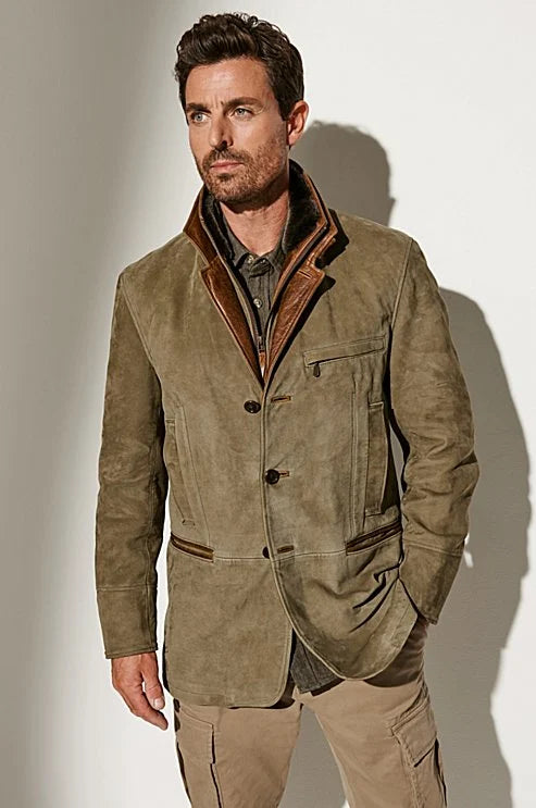 Men’s Vintage Reversed Collar Jacket – Classic Style for Every Occasion
