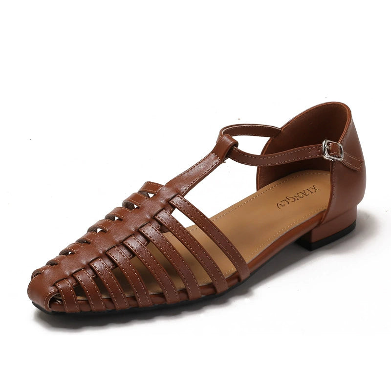 Chic Woven Closed-Toe Slip-On Sandals for Everyday Wear