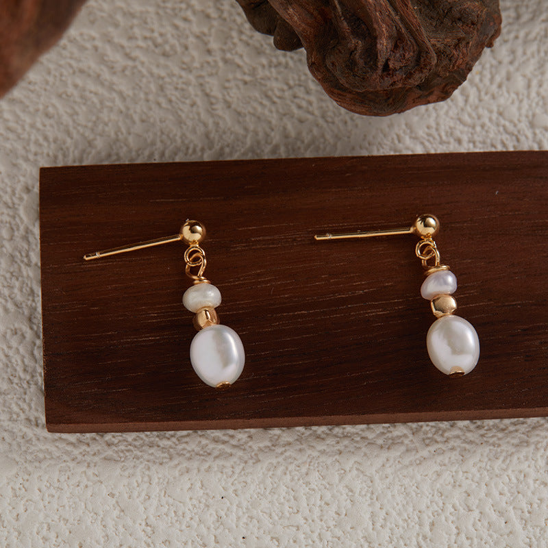 Elegant Pearl Dangle Earrings