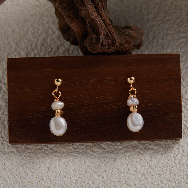 Elegant Pearl Dangle Earrings