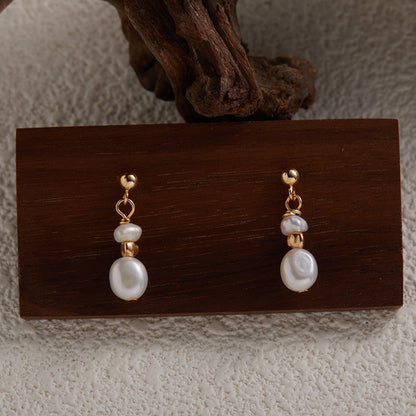 Elegant Pearl Dangle Earrings