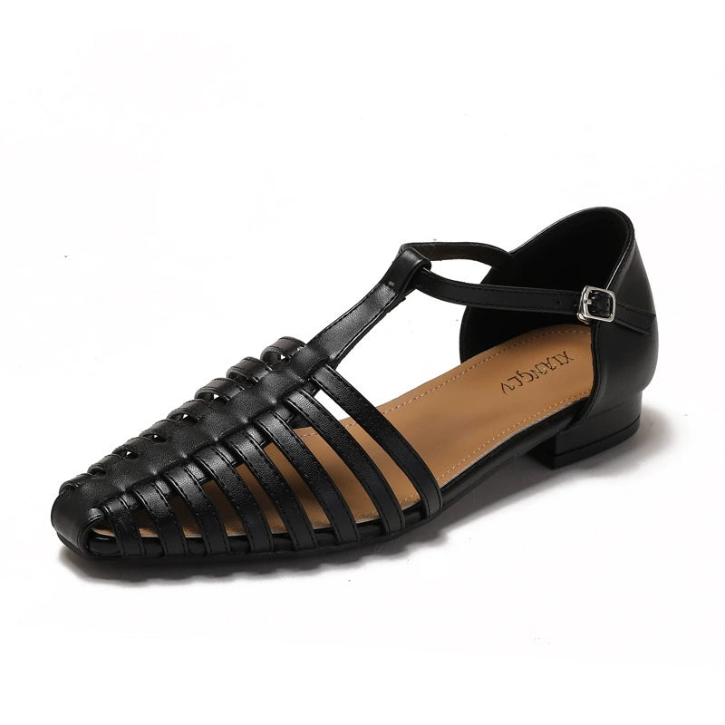 Chic Woven Closed-Toe Slip-On Sandals for Everyday Wear