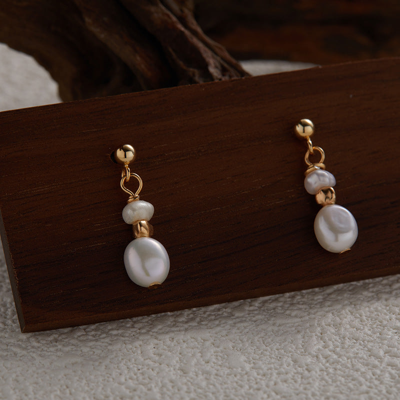 Elegant Pearl Dangle Earrings