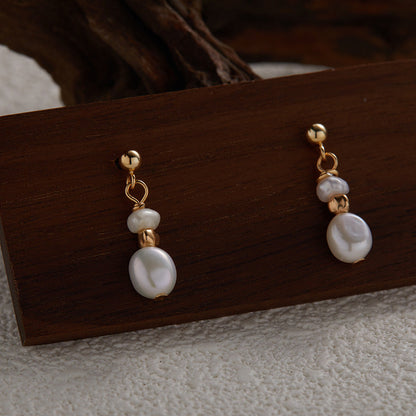 Elegant Pearl Dangle Earrings