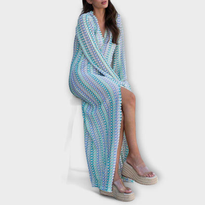 Elina V-Neck Maxi Dress for Summer Getaways
