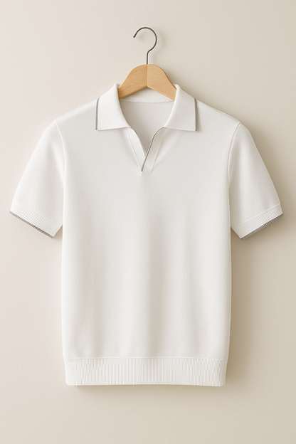 Stylish Knit Polo with Contrast Trim for Every Occasion