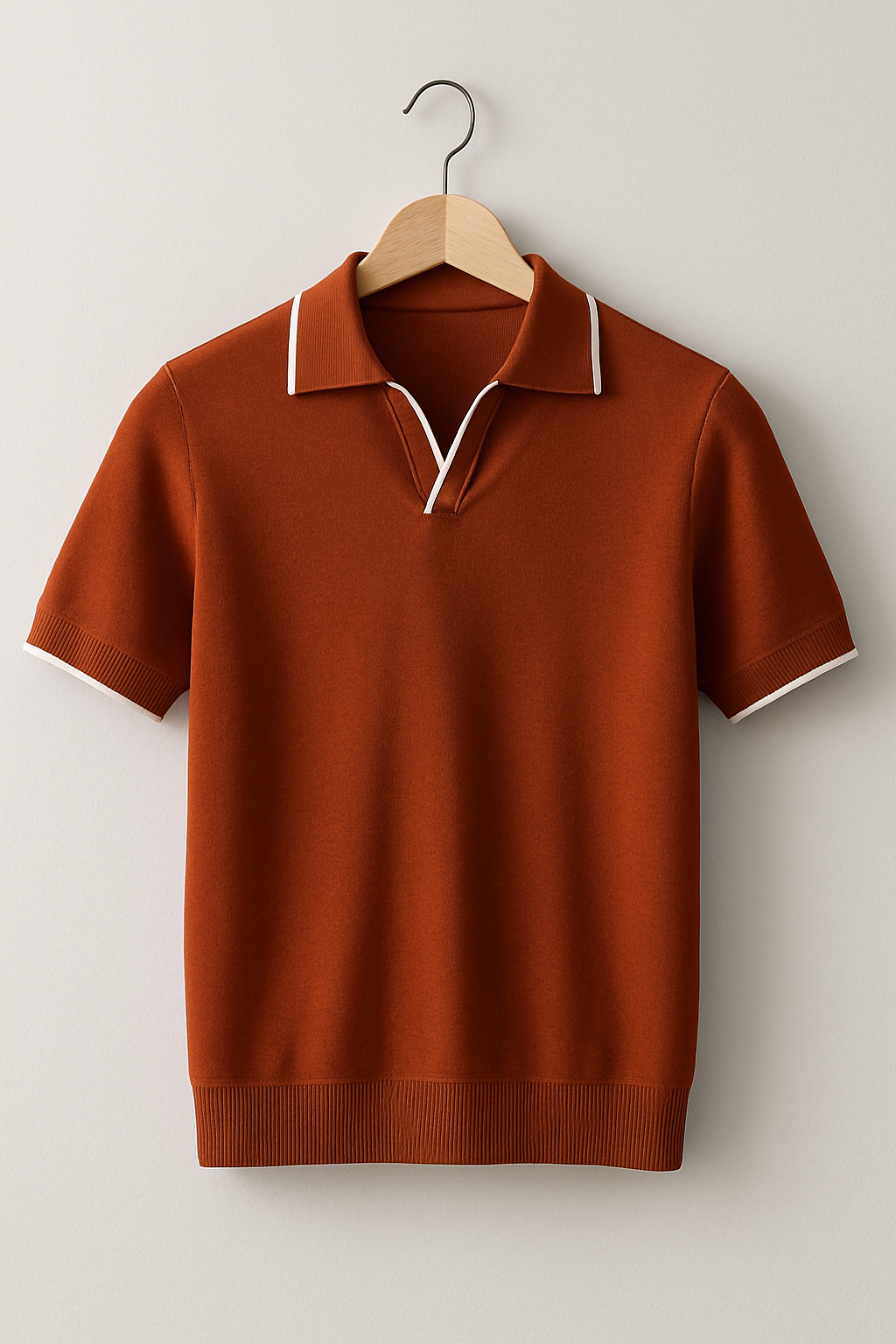 Stylish Knit Polo with Contrast Trim for Every Occasion