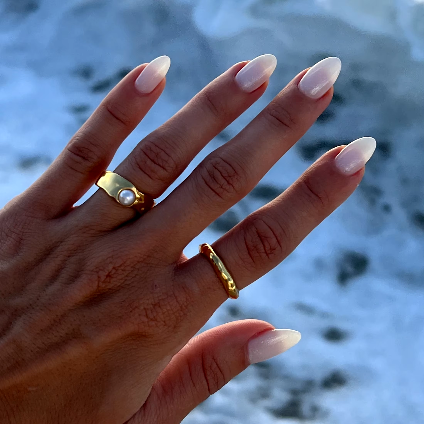Eternal Natural Gold Pearl Band