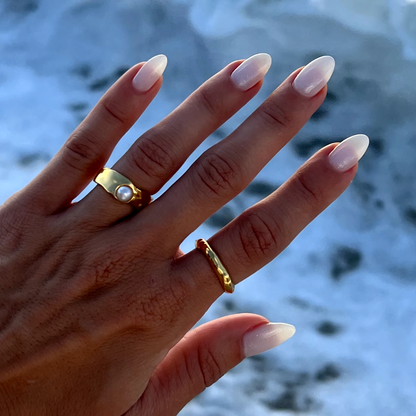 Eternal Natural Gold Pearl Band