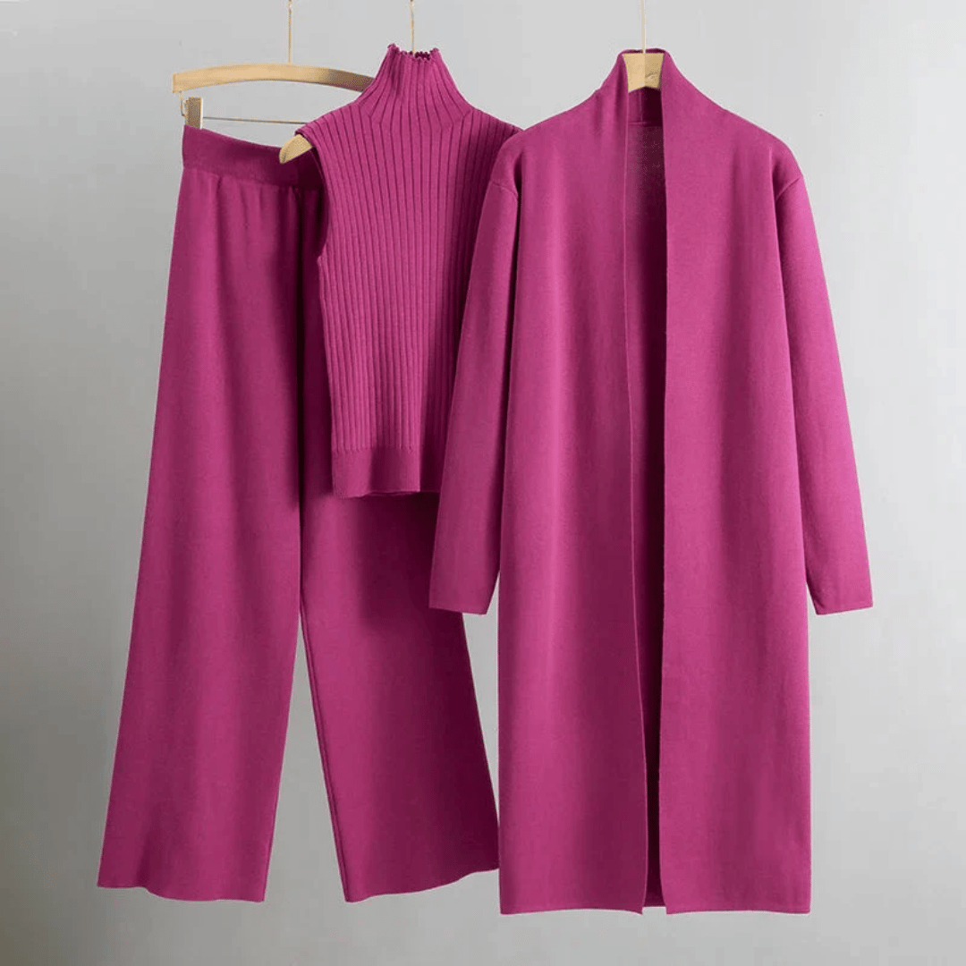 Chic Ribbed Knit Lounge Set for Relaxed Style