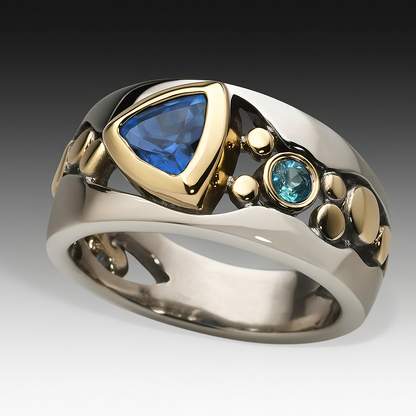 Distinctive Antique Blue Gemstone Ring