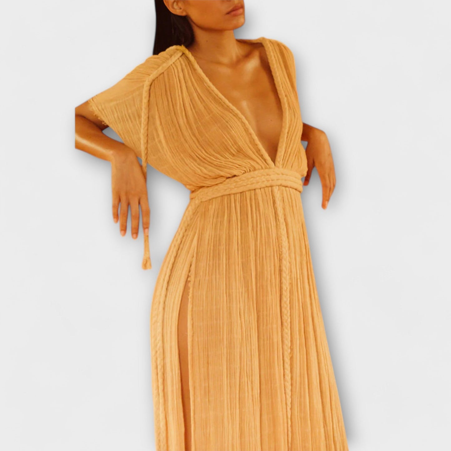 Greek Style Maxi Kimono Dress for Special Occasions
