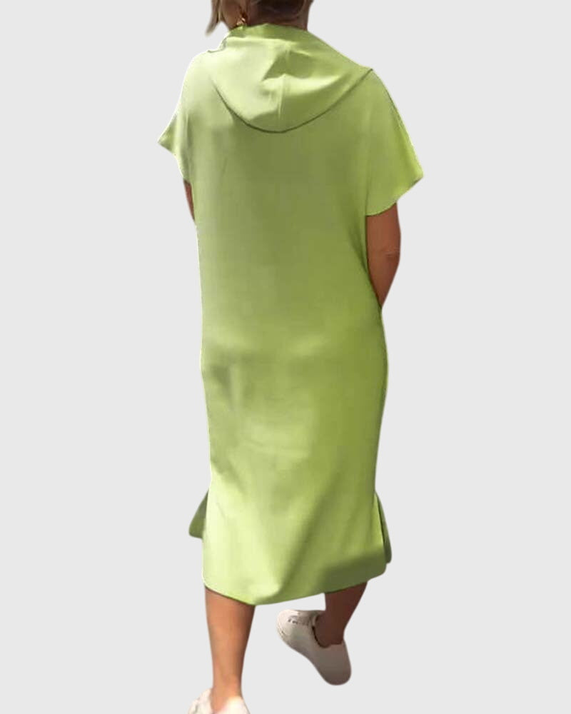 Chic Cotton Hoodie Dress for Everyday Wear