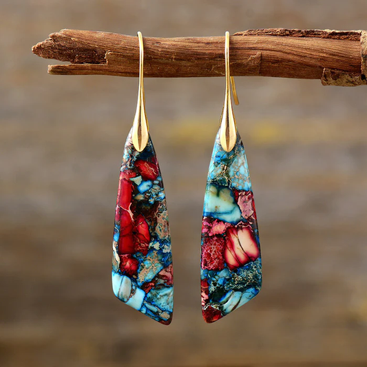 Vintage-Inspired Vibrant Gemstone Earrings