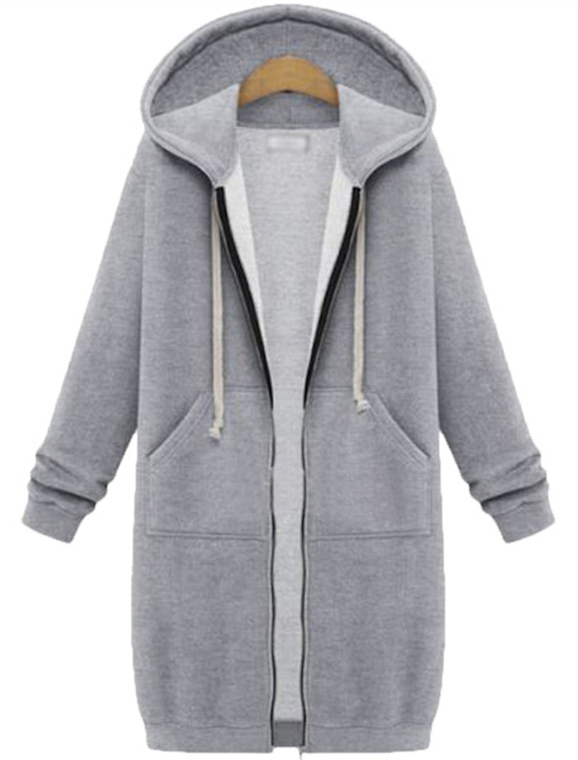 Bonnie - Cozy Longline Zip Hoodie for Everyday Style