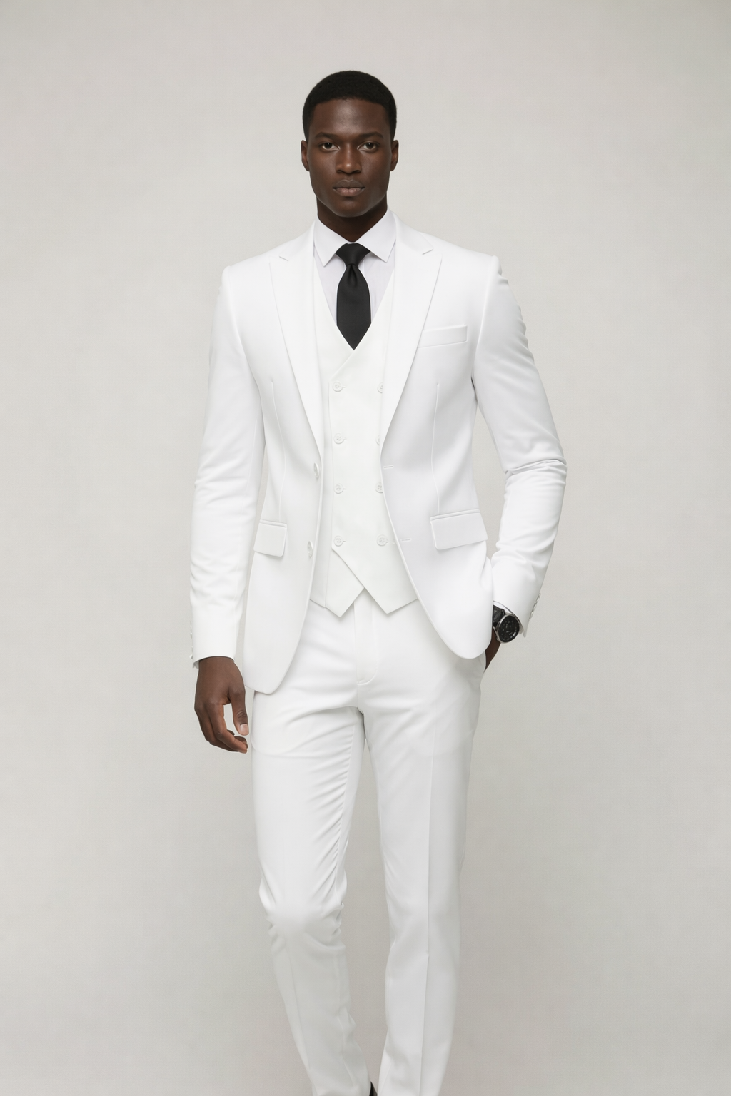 Men's Classic Three-Piece Suit for Formal Events